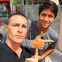 Colton Haynes con Fernando Verdasco, de visita por Madrid