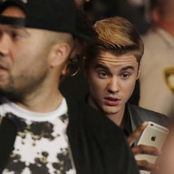 Justin Bieber en el 'Combate del Siglo' en Las Vegas