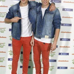 El grupo 'Gemeliers' en la gala de los Nickelodeon Slime Fest 2015