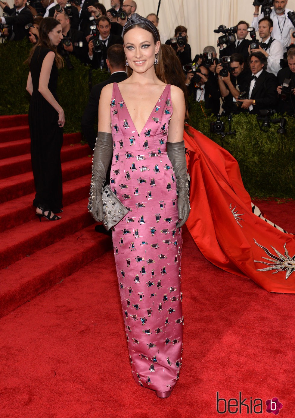 Olivia Wilde en la alfombra roja de la Gala del Met 2015