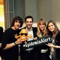 Carles Puyol, Marc Clotet, Vanesa Lorenzo y Natalia Sánchez en la presentación de 'Epidemia: The Game'