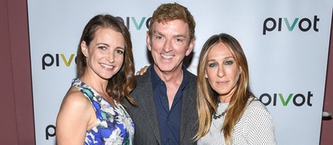 Kristin Davis, Michael Patrick King y Sarah Jessica Parker en la proyección de 'Gardeners Of Eden'