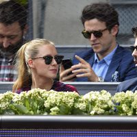 Manuela Vellés y Miguel Ángel Muñoz en el partido de Rafa Nadal en el Madrid Open 2015