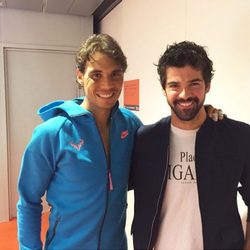 Rafa Nadal y Miguel Ángel Muñoz en el Madrid Open 2015