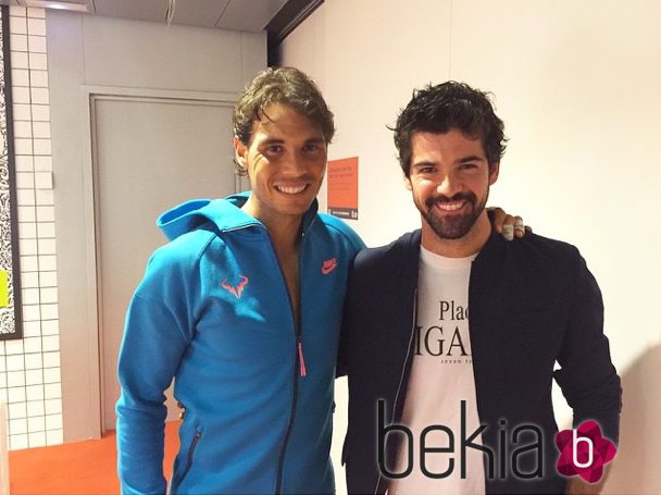 Rafa Nadal y Miguel Ángel Muñoz en el Madrid Open 2015