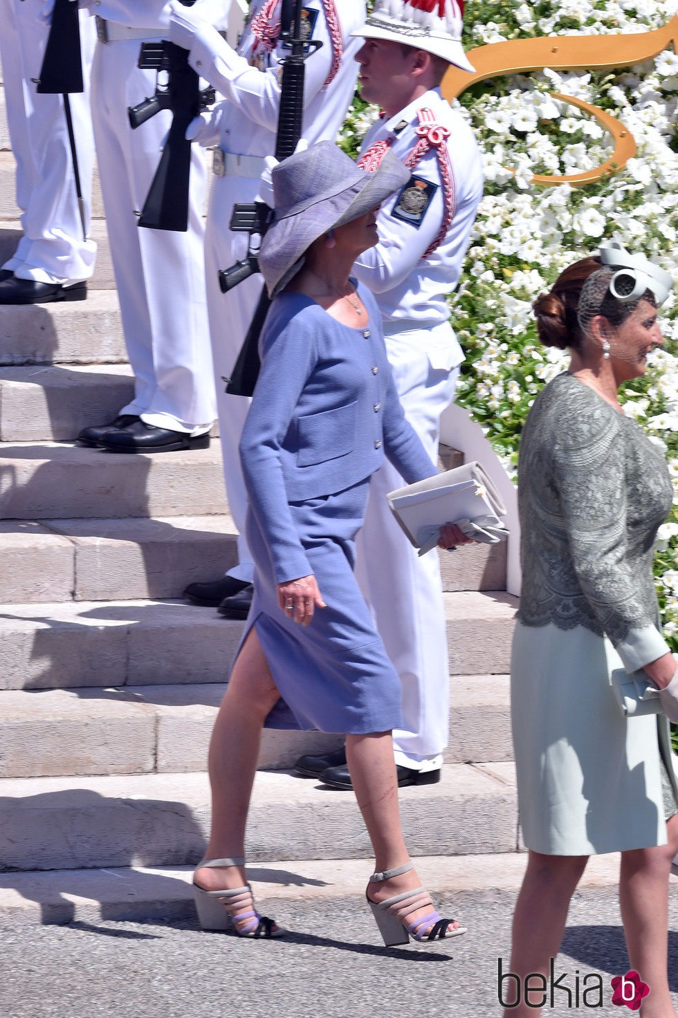 Carolina de Mónaco en el bautizo de Jacques y Gabriella de Mónaco