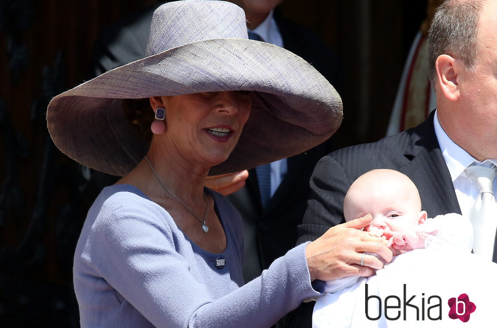 Carolina de Mónaco, cariñosa con su sobrina Gabriella en su bautizo