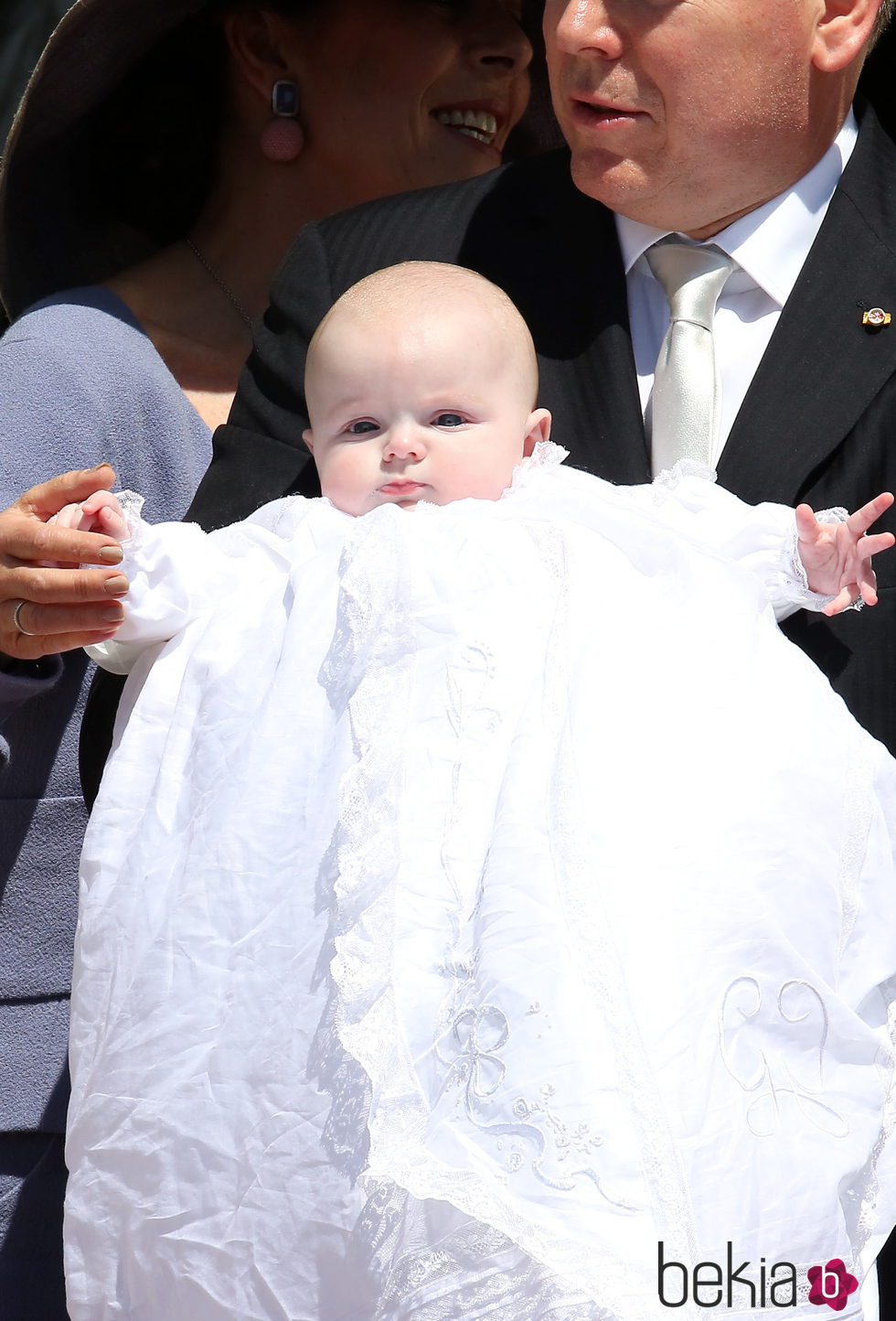 La Princesa Gabriella de Mónaco en su bautizo