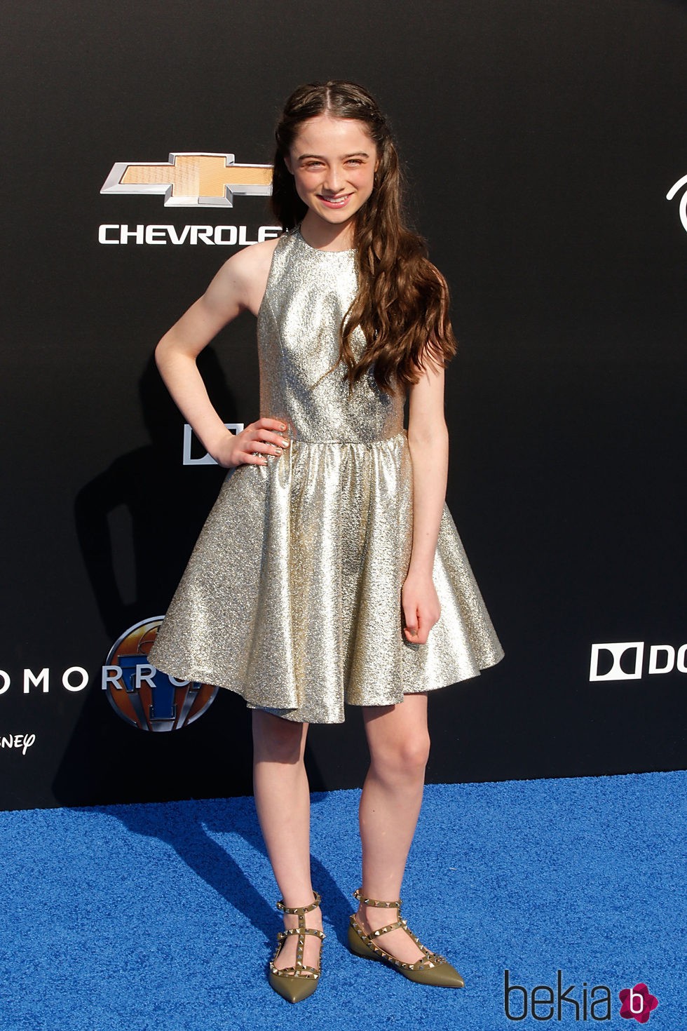 Raffey Cassidy en el estreno de 'Tomorrowland' en Anaheim