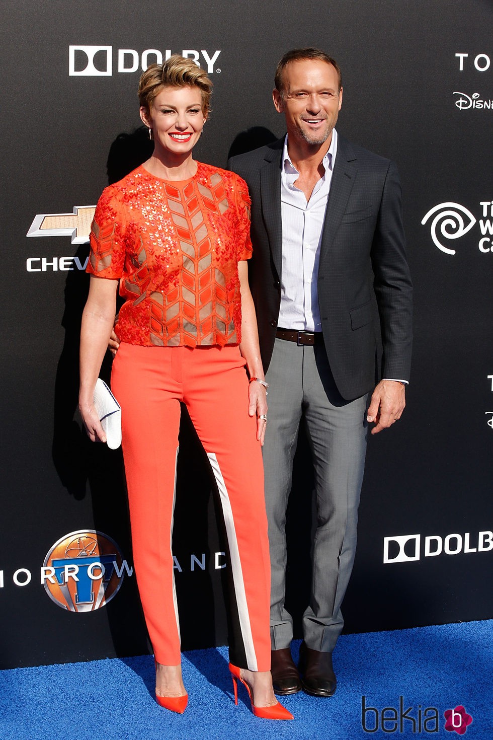 Faith Hill y Tim McGraw en el estreno de Tomorrowland' en Anaheim