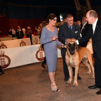 Carolina y Alberto de Mónaco en la clausura de una exposición canina tras el bautizo de Jacques y Gabriella de Mónaco