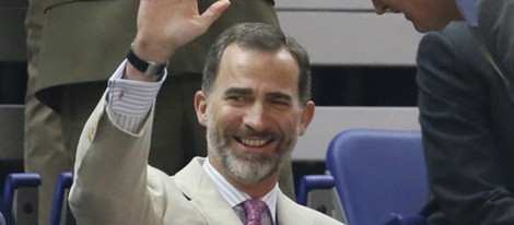 El Rey Felipe en la final de la Euroliga 2015 en el Palacio de los Deportes