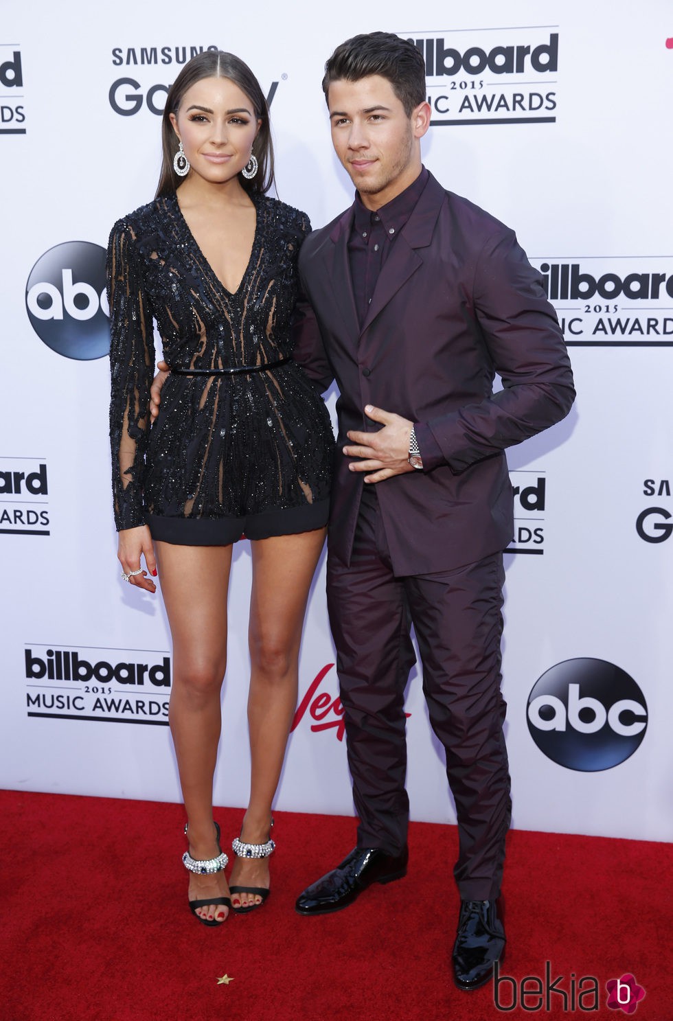 Nick Jonas y Olivia Culpo en los Billboard Music Awards 2015