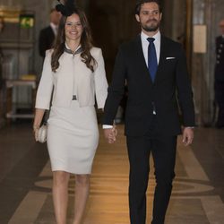 Carlos Felipe de Suecia y Sofia Hellvist en la lectura de sus amonestaciones prenupciales