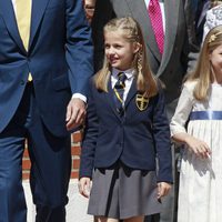 La Princesa Leonor, muy sonriente en su Primera Comunión