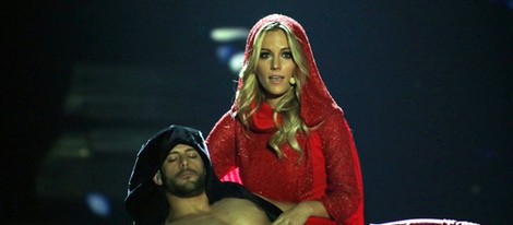 Edurne y Giuseppe di Bella durante su segundo ensayo en Viena para Eurovisión 2015