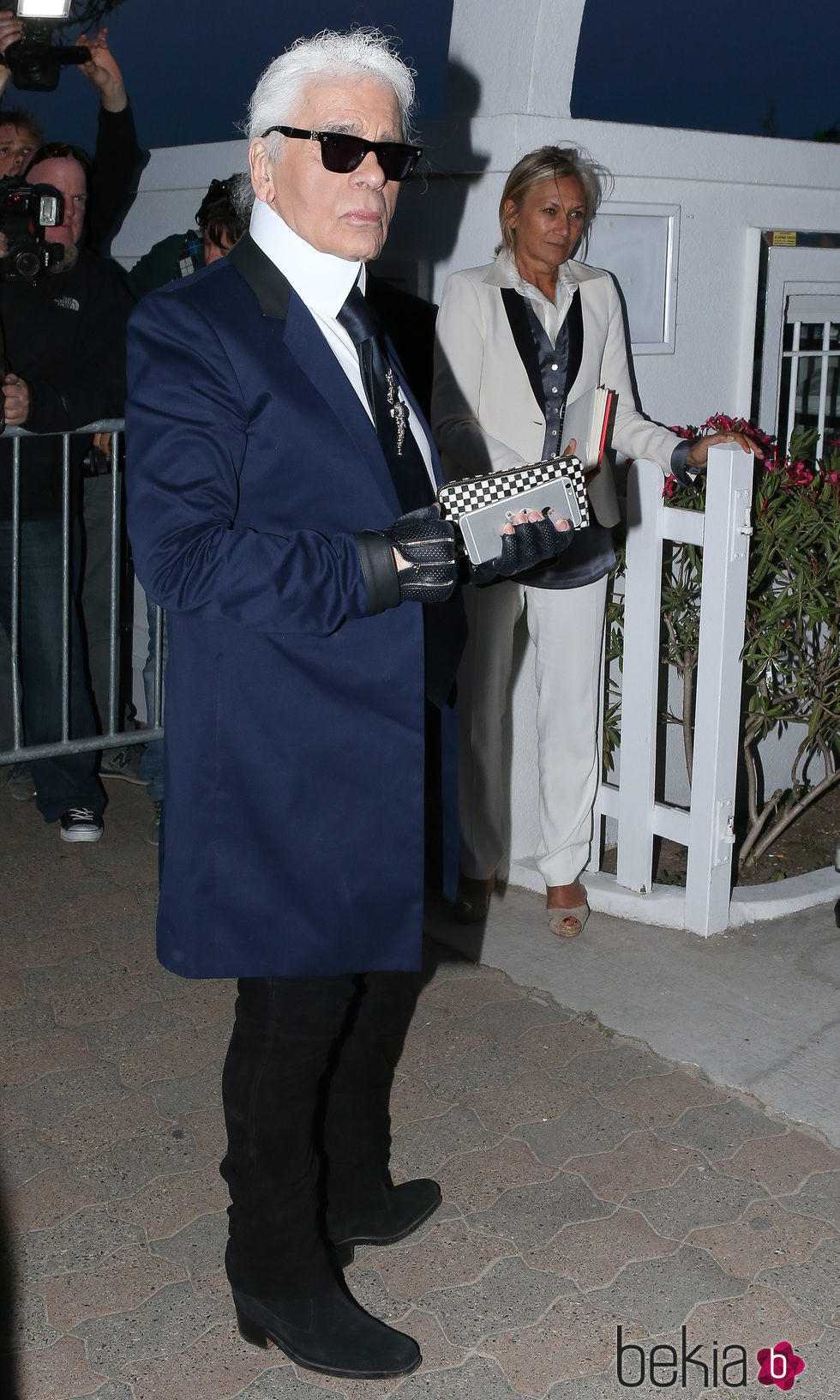 Karl Lagerfeld en la fiesta de Vanity Fair celebrada en el Festival de Cannes 2015