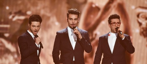 Il Volo, grupo representante de Italia en Eurovisión 2015, interpreta el tema 'Grande amore' en uno de los ensayos