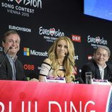 Edurne comparece ante los medios internacionales en Eurovisión 2015