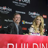 Edurne comparece ante los medios internacionales en Eurovisión 2015