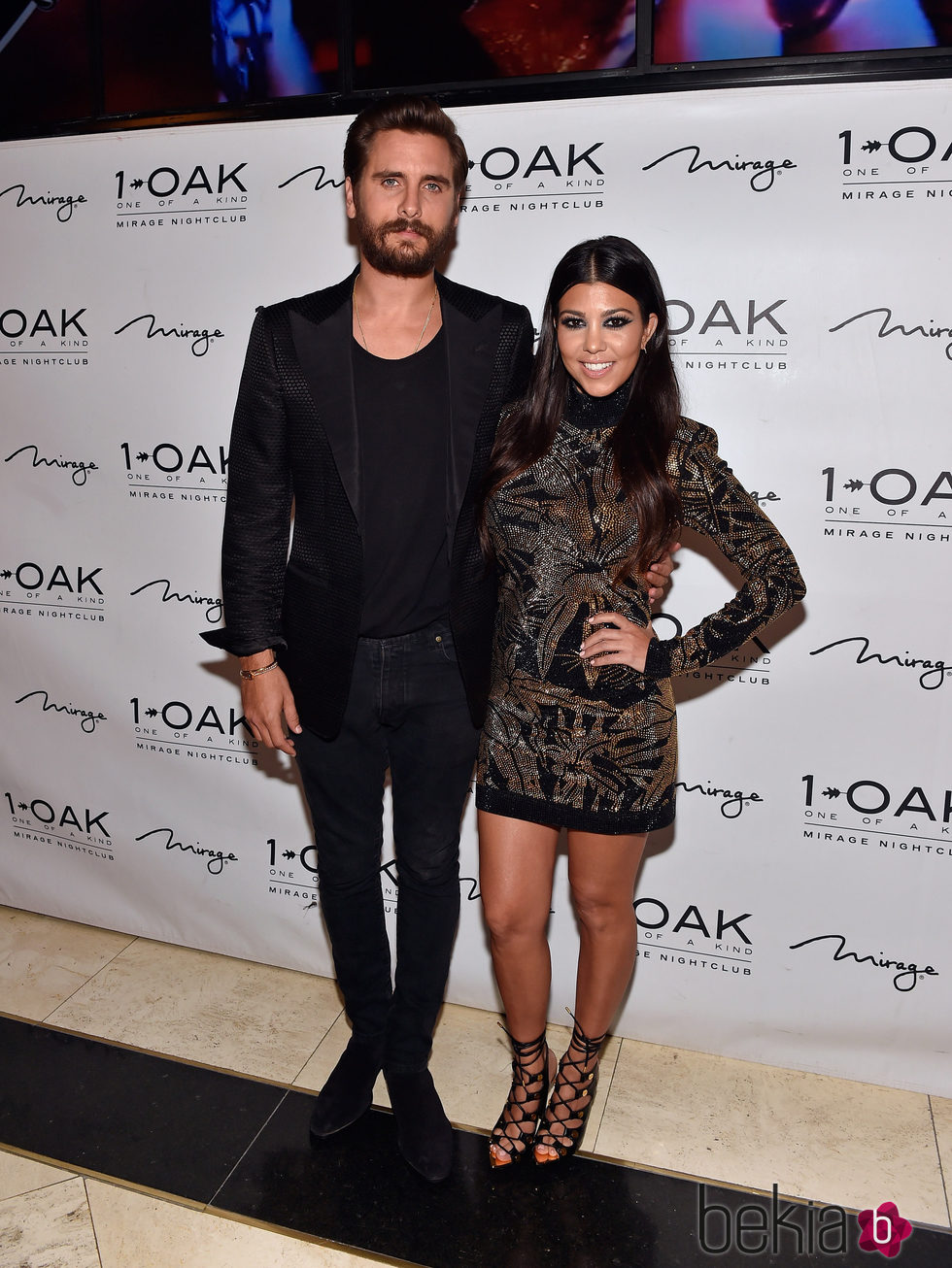 Scott Disick y Kourtney Kardashian en la pre fiesta del cumpleaños del DJ