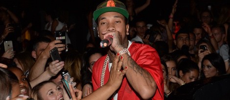 Tyga en el concierto que dio en Mónaco