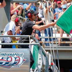 Patrick Dempsey realiza el arranque honorario en la carrera Indianapolis 500