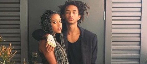 Amandla Stenberg y Jaden Smith antes de ir a la fiesta de graduación de la actriz