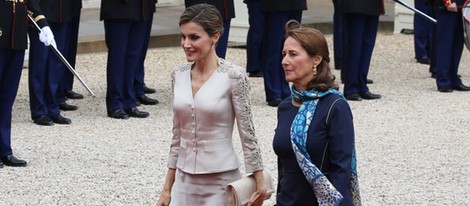 La Reina Letizia y Ségolène Royal en el Palacio del Elíseo de París