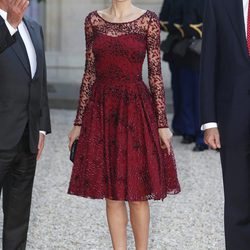 La Reina Letizia en la cena de gala en su honor en el Elíseo