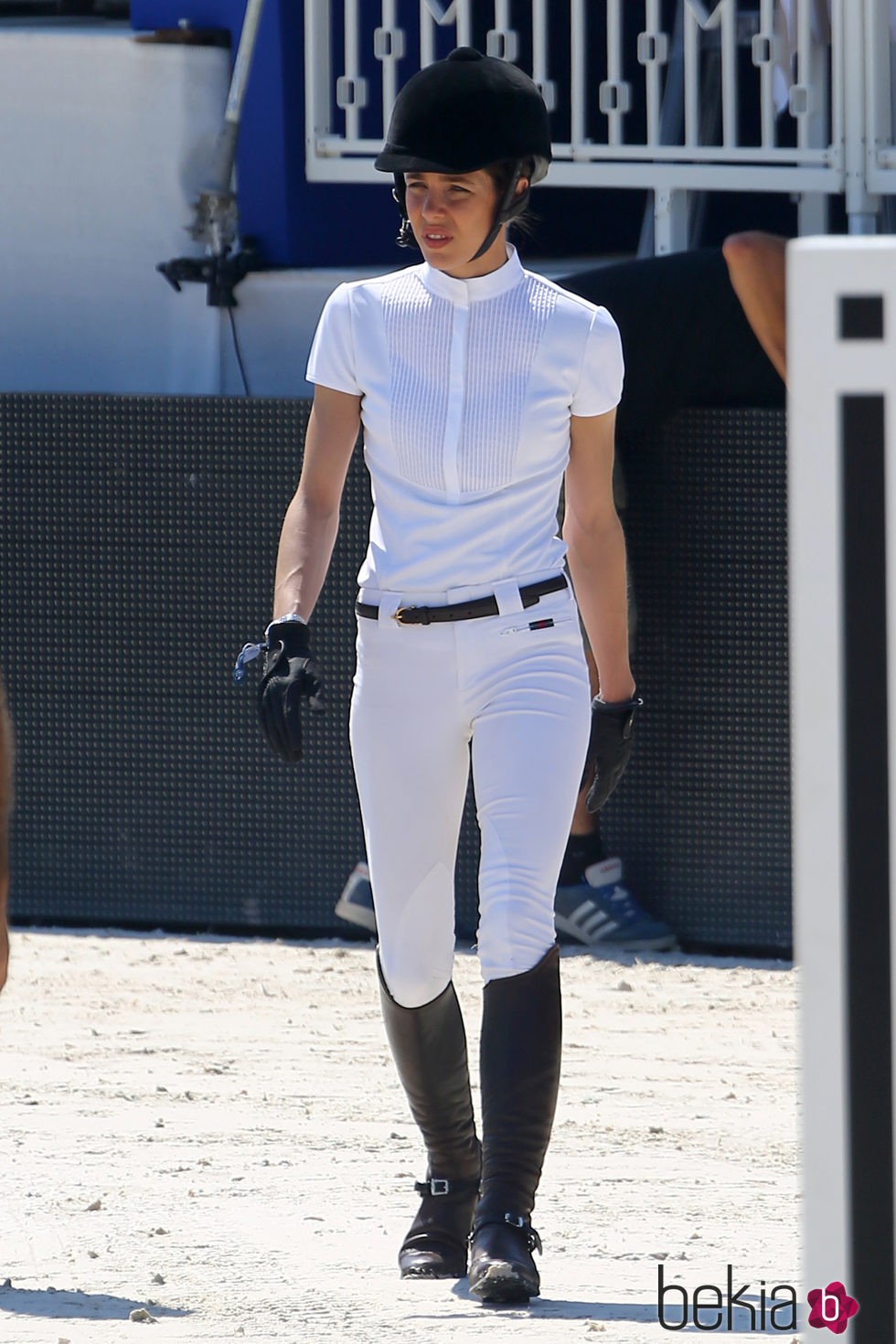 Carlota Casiraghi en el concurso de saltos de Saint-Tropez.