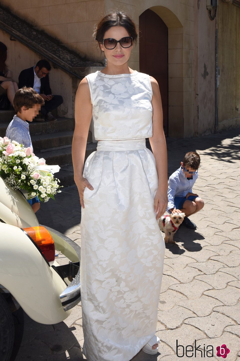 Marta Torné el día de su boda en Barcelona