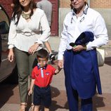 José Ortega Cano con Ana María Aldón y su hijo José María en los toros tras salir de la cárcel de Zuera