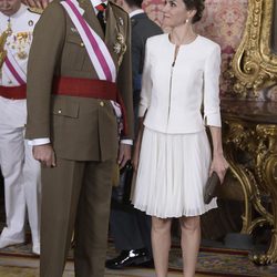 Los Reyes Felipe y Letizia en la recepción del Día de las Fuerzas Armadas 2015