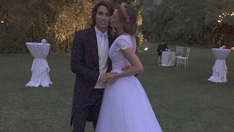 Jessica Bueno y Jota Peleteiro el día de su boda 