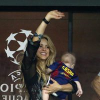 Shakira y Sasha Piqué celebran la Champions League 2015 del Barça