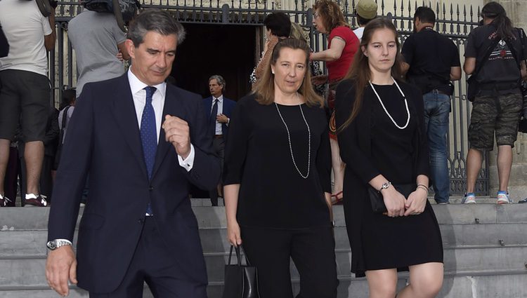 Pedro López Quesada y Cristina de Borbón-Dos Sicilias en el funeral de Kardam de Bulgaria