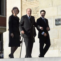 Los Reyes Juan Carlos y Sofía y Boris de Bulgaria en el funeral de Kardam de Bulgaria