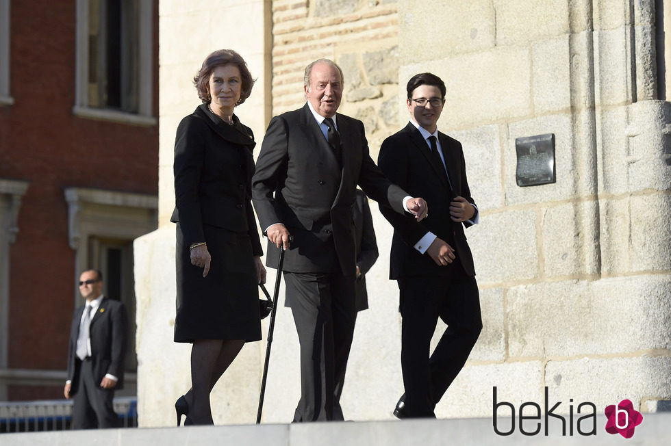 Los Reyes Juan Carlos y Sofía y Boris de Bulgaria en el funeral de Kardam de Bulgaria