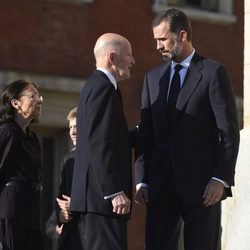 El Rey Felipe con los Reyes de Bulgaria en el funeral de Kardam de Bulgaria