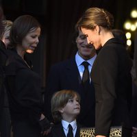 La Reina Letizia con Kalina de Bulgaria y su hijo Simeón Hassan en el funeral de Kardam de Bulgaria