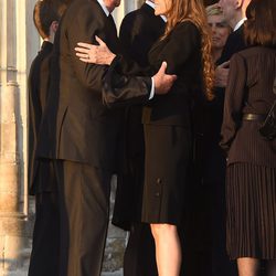 El Rey Juan Carlos y Miriam Ungría en el funeral de Kardam de Bulgaria