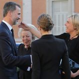 Los Reyes Felipe y Letizia con Laurentien de Holanda en el funeral de Kardam de Bulgaria