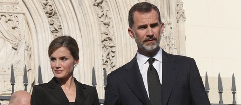 Los Reyes Felipe y Letizia en el funeral de Kardam de Bulgaria