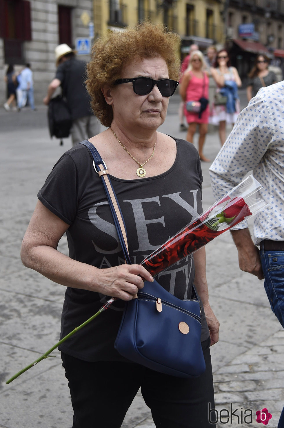 Beatriz Carvajal en la capilla ardiente de Pedro Zerolo