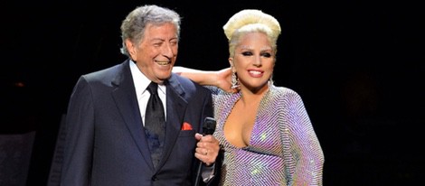 Tony Bennett y Lady Gaga en un concierto benéfico en Londres