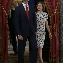 Los Reyes Felipe y Letizia en el almuerzo con el presidente de Paraguay, Horacio Cartes