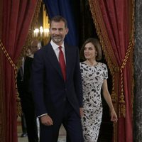 Los Reyes Felipe y Letizia en el almuerzo con el presidente de Paraguay, Horacio Cartes