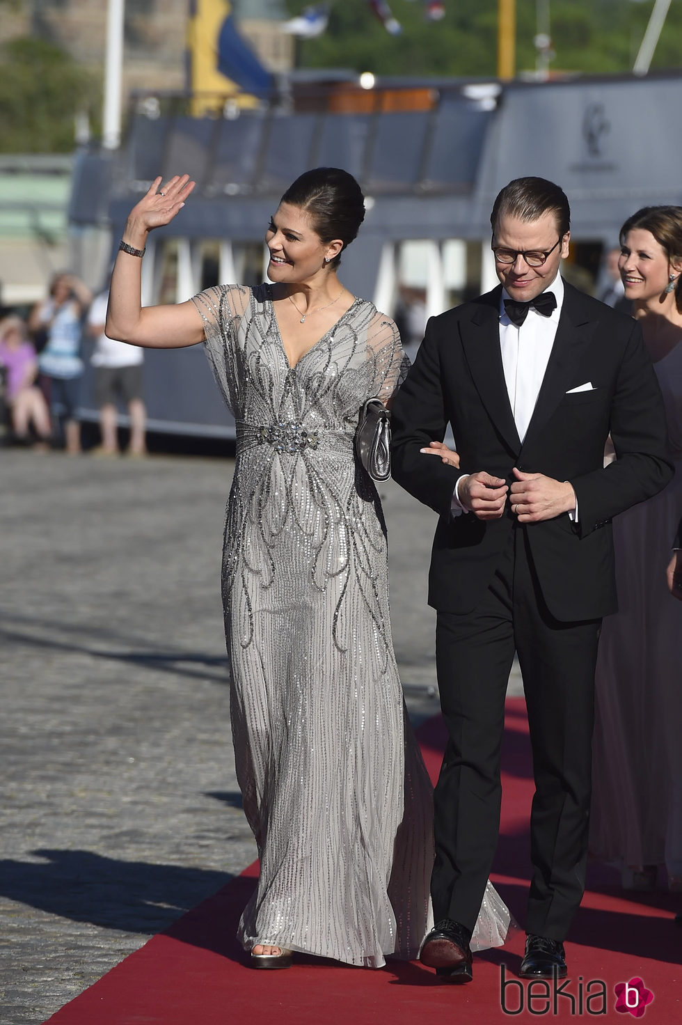 Victoria y Daniel de Suecia en la cena de gala previa a la boda de Carlos Felipe de Suecia y Sofia Hellqvist