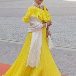 Sonia de Noruega en la boda de Carlos Felipe de Suecia y Sofia Hellqvist